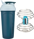 HydraCup Power Shaker w / Weighted Whisk, 28oz - Mezcla de más, menos sacudiendo requerido, sacudidas de proteína libre de bulto, Shaker Cup (Polypropylene, Azul)