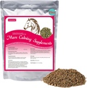 Suplemento de calma del caballo Hoja de frambuesa natural 35 OZ- Alivia la ansiedad, la irritabilidad y el malestar en los mares durante los ciclos de calor - también mágico adecuado para las inclinaciones