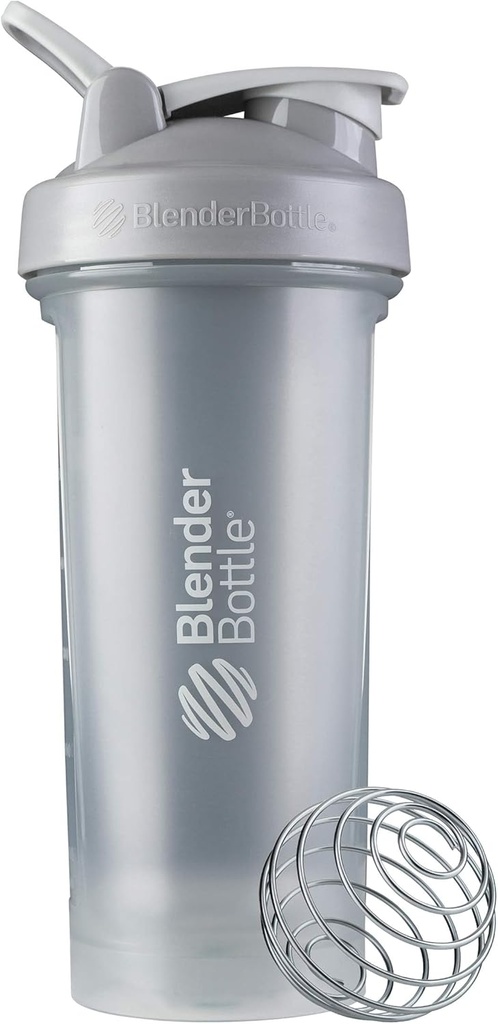 BlenderBottle Classic V2 Shaker Bottle Perfect for Protein Shakes and Pre Workout, 28-Once, Pebble Grey