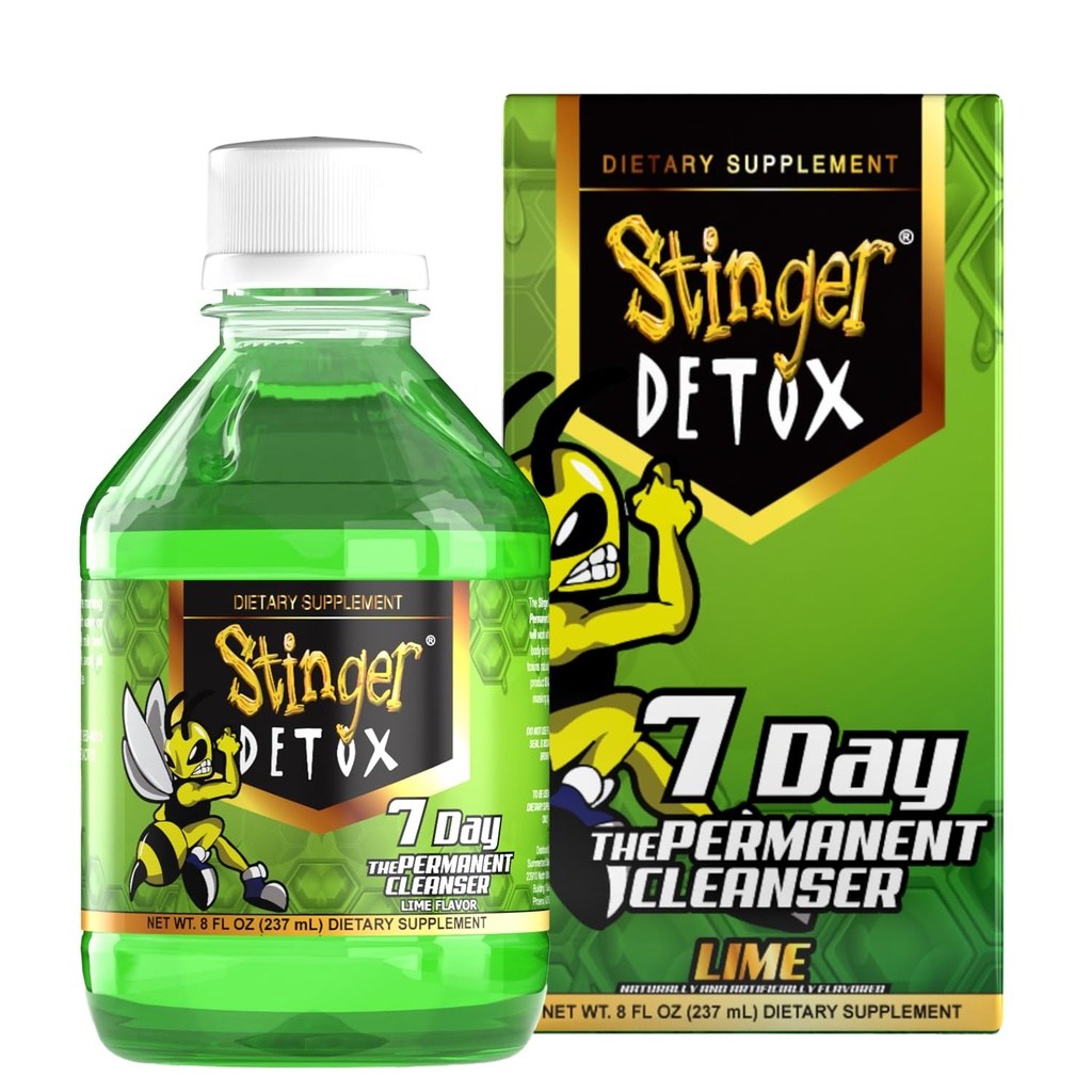 Stinger Detox Bebida Permanente de 7 días – Lime Flavor – 8 FL OZ