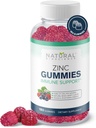 Zinc Gummies 50mg - Soporte Inmunitario de alta potencia, Salud de la piel, Antioxidante, Suplemento diario de inmunidad para adultos, Vegan, Gluten-Free, Non-GMO, Chewable Zinc Citrate Gummies, 180 Gummies