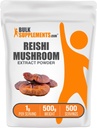 BulkSupplements.com Reishi Mushroom Extract Powder - Reishi Mushroom Powder, Suplemento para el bienestar general - Gluten Free, 1g por Serving, 500g (1.1 lbs) (Pack of 1)