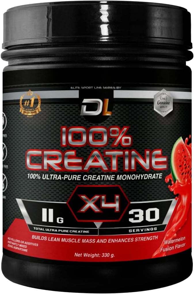 Cretina Ultra-Pure Cretina Monohydrate Powder tención 100% Micronized Creatine ← Lean Muscle Mass, Boost Performance, Endurance & Supports Muscle Recovery ← No Sugar ← 30 Servings (300g, Watermelon)