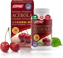 CATALO Acerola Cherry Extract Capsules – Vitamin C from Acerola Cherries, Plant-Based, No Synthetic Vitamin C, No Artificial Colors or Preservatives – 60 Vegetarian Capsules
