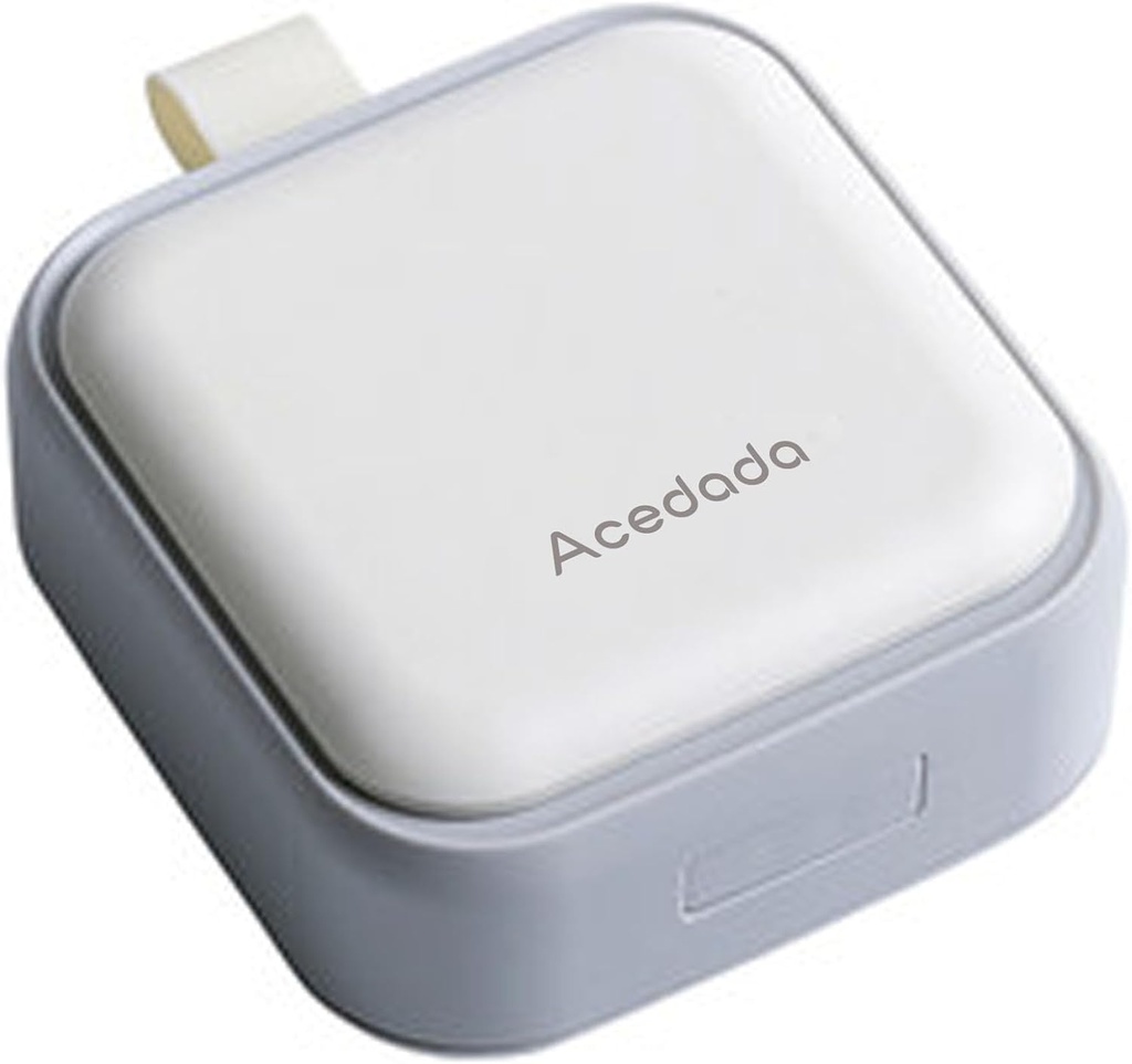 Caja pequeña de pill, Cute Pill Box - Acedada Travel Daily Pill Organizer, Portable Pretty Pill Container for Purse Pocket, Compact Medicine Holder for Vitamins, Fish Oils, Supplements, White