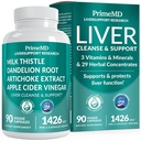 32-in-1 Liver Support with Milk Thistle Supplement – Liver Detox with Silymarin, Artichoke Extract & Beetroot Powder – Comprehensive Wellness Formula for Liver Cleanse – 1426mg (90 count) (Pack of 1)