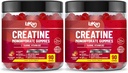 Creatine Monohydrate Gummy 5000mg for Men &amp; Women - 180 Chewable Creatine ADVANCE COMPLEX Taurine &amp; B12 Gummies Strawberry Flavoured ← Pre Workout Gym Suplemento permanente Halal tención Vegan Silencio (2 Months Supply)