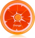 Creative Portable Mini 7 días Forma circular semanal Rotary Cute Fruit Style Pill Storage Box (Orange)