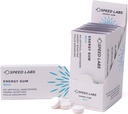 Speed Labs Mint Natural Caffeine Energy Gum 25mg Caffeine, Taurine, B Vitamins Per Piece, 48 Pieces (6 Packs of 8) Sugar Free, Zero Calories, Naturally Sweetened, Gluten Free