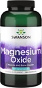 Swanson Magnesium Bone &amp; Muscle Health Support 200 Milligrams (2 Caps per 400 mg Serving Magnesium Oxide) 500 cápsulas