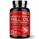 NATURE TARGET Krill Oil 1200mg with Omega-3 EPA & DHA with Astaxanthin, Phospholipids & Choline - Supports Heart, Brain, Join Health, Non-GMO, Gluten Free, 120 Softgels (60 Servings)