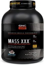 GNC AMP Masa XXX, Pólvora Proteína Proteína Proteína Proteína Proteína, Mejora la fuerza, Tamaño, 780 Calories, 50g Proteína, Aminoácidos Micronizados, Creatina, Betaine, Cookies &amp; Crema, 13 Servimientos, 6 SVG