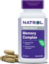 Complejo de memoria Natrol con Ginkgo Biloba 120mg y vitaminas B, Suplemento dietético para la salud cerebral y soporte de memoria, 60 Tabletas, 30 Day Supply