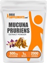 BulkSupplements.com Mucuna Pruriens Extracto Polvo - Mucuna Pruriens Suplementos, Herbal Suplemento - Vegan & Gluten Gratis, 500 mg por Serving, 1kg (2,2 libras) (Pack de 1)