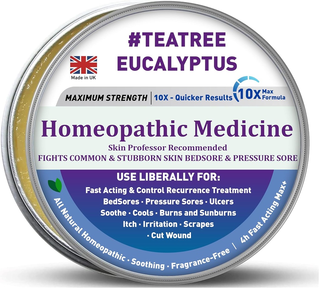 Manuka Honey 5x Acelerated Healing Relief Care Advanced Cream Product, Buttocks Bed Sores, Pressure Sores, Wounds, Ulcers, Cuts, Scrapes, Burns Deep, Dressing Contains Granules, Not Irritating Greasy