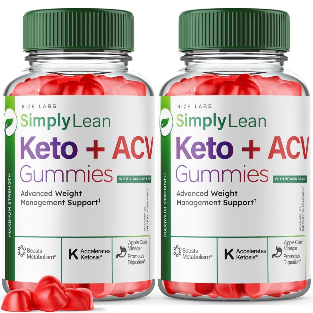 (Pack of 2 SimplyLean Keto + ACV Gummies for Advanced Weight Loss, SimplyLean Supplement for Maximum Strength Gomitas, Advanced Formula Review (120 Gummies)