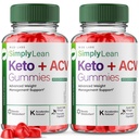 rize labs (Pack of 2 SimplyLean Keto + ACV Gummies for Advanced Weight Loss, JustLean Supplement for Maximum Strength Gomitas, Advanced Formula Review (120 Gummies)