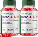 rize labs (Pack of 2 SimplyLean Keto + ACV Gummies for Advanced Weight Loss, JustLean Supplement for Maximum Strength Gomitas, Advanced Formula Review (120 Gummies)