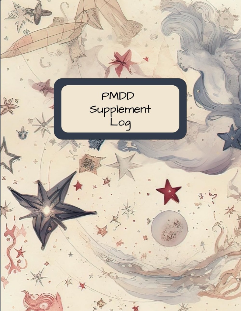 PMDD Suplemento Log Book Silencio Log Book to Record Vitamins and Medication for Premenstrual Dysphoric Disorder