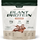 Snap Supplements Organic Plant Based Vegan Protein Powder Nitric Oxide Boosting Protein Powder, BCAA Amino Acid for Muscle Growth, Performance " Recovery - 30 Servings (Chocolate)