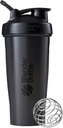 BlenderBottle Classic Shaker Bottle Perfecto para Protein Shakes y Pre Workout, 28-Once, Negro