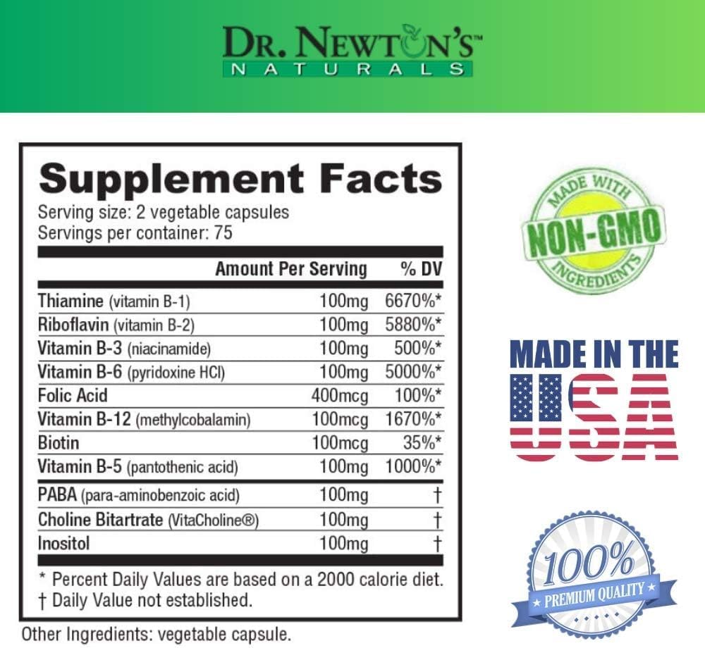 Vital B100 vitamina B Suplemento complejo 60 cápsulas