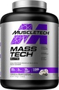 Mass Gainer Protein Powder MuscleTech Mass-Tech Gainer Whey Protein Powder + Muscle Builder Protein Powder Creatine Suplementos Cookies y Crema, 7 libras (Package May Vary)