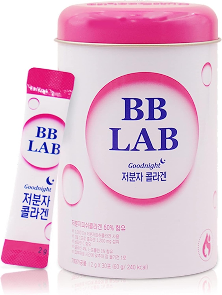 SOUND OF SEOUL BB LAB Goodnight Collagen, Low Molecular Collagen, for Skin & Bone Health, Made in Korea, 1 Month Supply Per Container, 30 Packets (1)