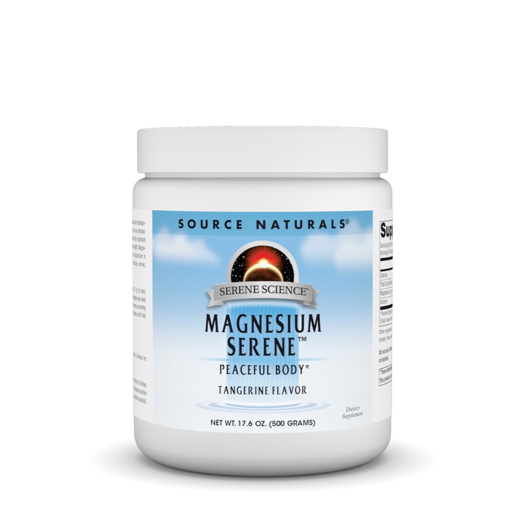 Fuente Naturales Serene Science Magnesium Serene, Peaceful Body*, Tangerine Flavored - 17.6 Ounce Powder