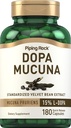 Piping Rock DOPA Mucuna Capsules | 180 Count | 15% L-DOPA | Mucuna Pruriens Extract | Non-GMO, Gluten Free Supplement