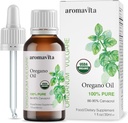 Aceite Orgánica Esencial de orégano-100% Aceite de orégano griego sin diluir con carvacrol - Más del 86%, No GMO, Oregano Extra Strength Óleo Orgánica gotas líquidas, 1 FL.OZ/30ml