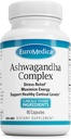 Complejo EuroMedica Ashwagandha - Suplemento de Apoyo a la Salud Adrenal - Suplemento Ashwagandha con Rhodiola Rosea Extracto - Suplemento Herbal para apoyar la concentración de energía - 60 cápsulas