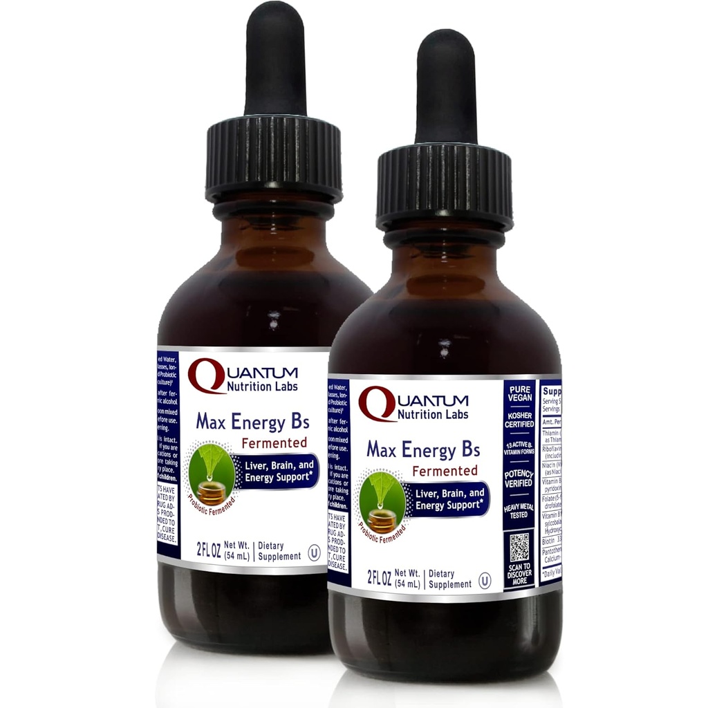 Quantum Nutrition Labs Max Energy B's - 2 Fl Oz (Pack of 2)