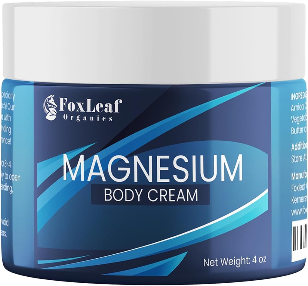 Crema de magnesio para el sueño, cáñamo de pierna " Suavidad muscular, altamente concentrada " profunda cloruro de magnesio tópico - Arnica, aceite de manteca de karité " , hecho en EE.UU., 4oz