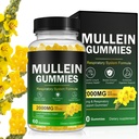 Mullein Gummies for Lung Detox, 2000mg Mullein Leaf Extract for Respiratory " Digestive " Immune Support w/Quercetin, Bromelain, Elderberry " Marshmallow, Vegan 120 Gummies (1 bottle 60 gummies) (1)