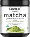NatureBell Organic Matcha Green Tea Powder, 2 Libras TENIDO Unsweetened with Zero Sugar, Culinary Grade, Potent Early Harvest, Fine Stone Ground – Vegan, All Purpose, Great for Matcha Latte