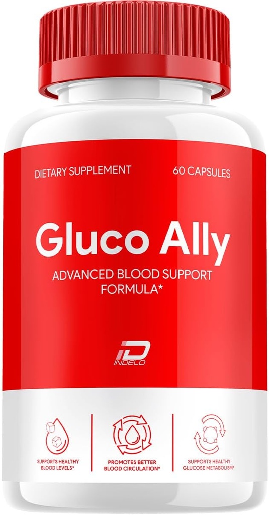Gluco Ally Capsules - GlucoAlly Advanced Supplement, All Natural Formula to Maintain Healthy Levels, Maximum Strength Daily Formula, Gluco Allyal Capsules Reviews (1 Pack - 60 cápsulas)