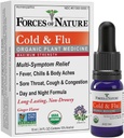 Fuerzas de la Naturaleza Cold " Alivio de la Tos, Medicina Homeopática Orgánica para Tos, Congestión, dolores corporales, Dolor de cabeza, Chills " Fatiga, Fuerza máxima, Fórmula no somnoliente, 10ml (0.34 fl oz)
