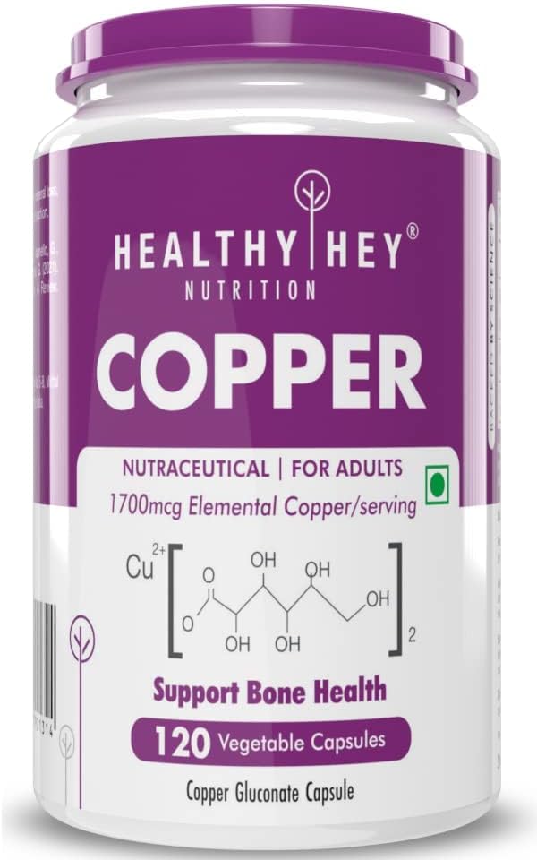 Sheltr Chelated Copper Gluconate - Formulario altamente biodisponible - Non-GMO, Gluten Free -120 Veg. Capsules