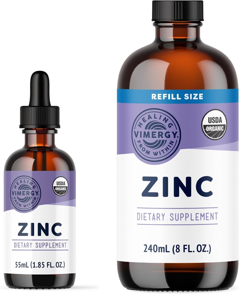 Vimergy Liquid Zinc 55 mL y Zinc Refill 240 mL - Bundle