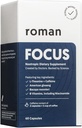 Ro Focus ← Suplemento dietético nootrópico Apoyos Energía calma y concentración con cafeína, L-Theanine, Ginseng americano y Bacopa Monnieri TEN 30-Day Supply (60 Tablets)