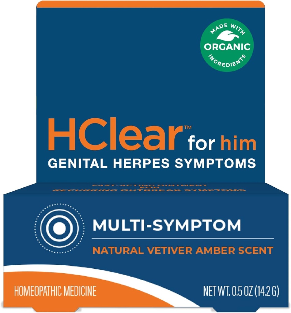 HClear para él por FemiClear - ungüento tópico - Formulado con ingredientes naturales y orgánicos - Alivio de acción rápida - Fabricado en EE.UU. - (0,5 Oz Tube)