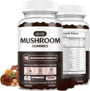 Mushroom Gummies 10 Blend Mushrooms Complex 2500mg con Lions Mane, Cordyceps, Turquía Tail, Chaga, Reishi Supplement-Focus, Clarity, Memory, Energy, Immune Support-60 Gummies