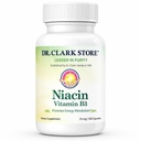 Dr. Clark Niacin (Vitamin B3) Suplemento – 25 mg, 100 cápsulas de gelatina, apoya la circulación " niveles de colesterol saludables