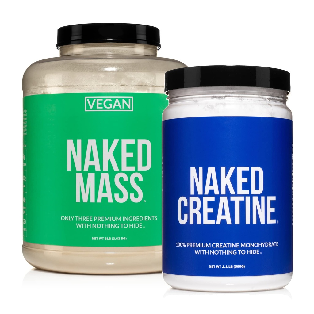NAKED Soy-Free Protein Bundle: 8LB Vegan Mass Creatine