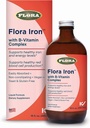 Flora Iron - Suplemento de hierro líquido vegano con vitaminas B - Ofertas Red Blood Cell &amp; Energy Support - Yeast-Free - Delicious Fruit Juice Base - 15 fl. oz. Botella de vidrio
