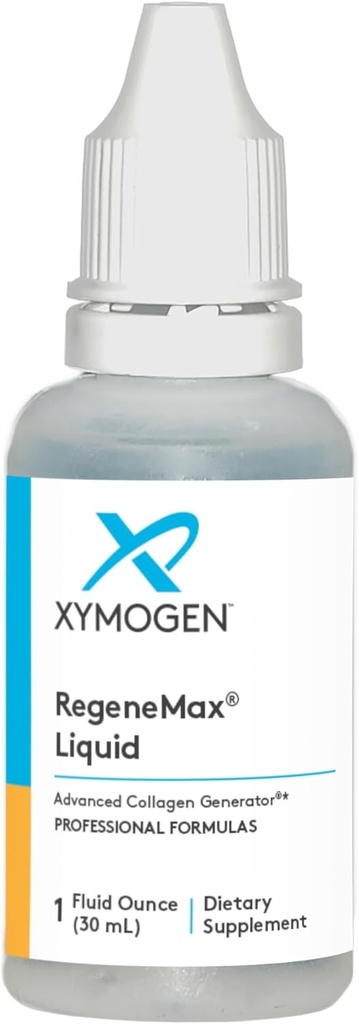 XYMOGEN RegeneMax Liquid - Generador avanzado de colágeno - Ácido ortosilico estabilizado en línea - Admite Densidad mineral ósea saludable, reduce las arrugas, fortalece el cabello + uñas (1 fl oz)