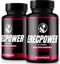 (2 Pack) ErecPower for Men, Official ErecPower Pills, All Natural Male Supplement, Capsule to Boost Energy and General Health, Erec Power Support for Peak Performance, Vitamina, Review (120 Capsules)