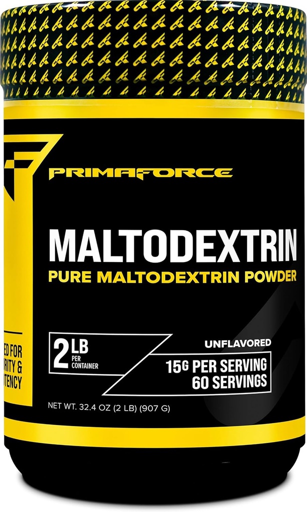 Primaforce Maltodextrin Powder (2 libras, sin sabor) - Grado de alimentos Maltodextrin Powder para aumentar la energía del entrenamiento, ganar " resistencia