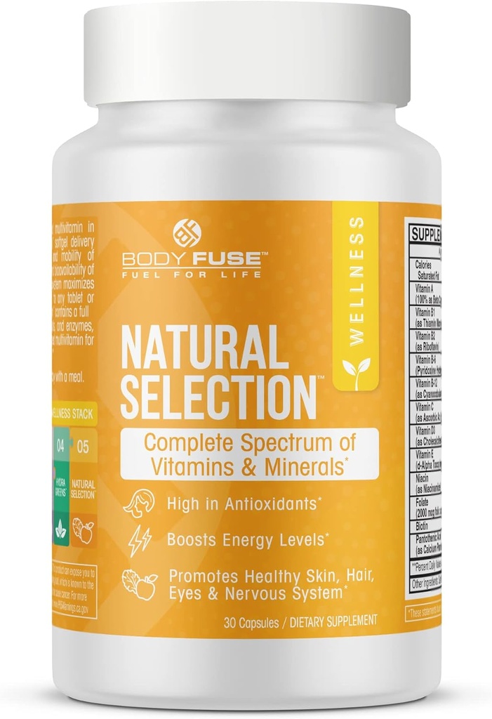 Selección Natural Multi-Vitamin Silencio Apoyo Inmunitario & Antioxidante Protección celular TEN Gelcap 30 Servimientos